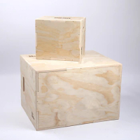 12X14X16 inch Wooden Plyo Box For Kids Home Gym Fitness Plyometric Box Heavy Duty Wood Jump Box