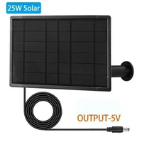 Panel Surya Solar MPPT Charge Output 5V 12V 18650 Replaceable Battery Solar Cells 25W 5V