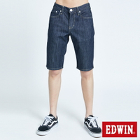 EDWIN 503 EDGE 涼感牛仔短褲-男款 原藍色 SHORTS #503生日慶