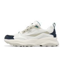 FILA WoodBlock 休閒鞋 男鞋 白綠 皮革 緩衝 厚底 老爹鞋 4-C140Y-896