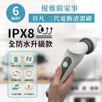 GOOFINDS IPX8全防水 全防水電動清潔刷 GH1002
