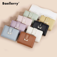 COD พร้อมส่งในไทย กระเป๋าเงิน baellerry ของแท้ 2 พับมีช่องซิบใส่เหรียญ รหัส N8350