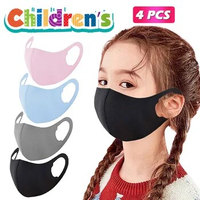 4pc Children's Masks Skil Unisex Washable Reusable 3d Design_mask Resist Multicolor Mouth Cover Mascarilas Halloween Cosplay