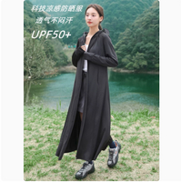 防曬衣女長全身夏季外套戶外涼感防紫外線輕薄透氣冰絲風衣 防曬衣 防曬外套