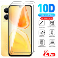 2pcs 10D Glass For Vivo V25 5G V25e Y35 Y16 Y02 Y22 Y22s 4G Tempered Glass VivoV25 VivoY35 Y 02 16 35 22 V 25e Screen Protector