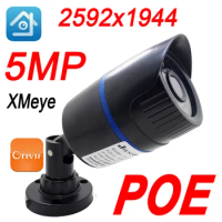 5MP Poe Audio Ip Camera Cctv Security Video Surveillance IPCam Infrared Home Outdoor Waterproof Night Vision CCTV Bullet XMEye