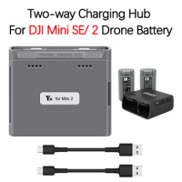 For DJI Mini SE Drone Battery Charger Two-way Charging Butler DJI Mavic Mini 2 Charging Hub Portable USB Power Bank Accessories
