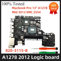 A1278 logic board for MacBook Pro 13" A1278 2.5 2.9Ghz 2012 MD101 MD102 EMC 2554 820-3115-B Logic Board Motherboard