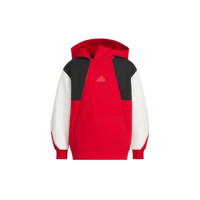 【adidas 愛迪達】長袖上衣 童裝 大童 男童 帽T JK KN HOODY 紅 JN4369