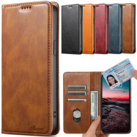 EUCAGR Shockproof Leather Wallet Phone Case Cover For Samsung Galaxy S24 S23 S22 FE Ultra Plus A53 A54 A13 A14 A24 A34 Note20
