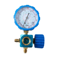 Manifold Gauge - Air Condition Manifold Gauge Manometer Valve With Visual Mirror For R410A R22
