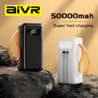 AIVR Power Bank 50000mAh PD Quick Charge SCP FCP Powerbank Portable External Battery Charger For Phone Laptop Tablet Mac
