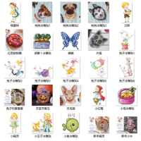 Rabbit and Mimosa Home Fun Cross Stitch Kit Package Greeting Needlework Counted Kits New Style Embroidery