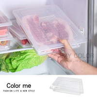 瀝水盒 收納盒 塑料盒 透明塑料盒 餐具收納盒 筷筒 透明瀝水保鮮盒(大號)【J156】color me