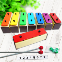【美佳音樂】打擊樂器 台灣製造 8音 彩色音磚(附棒/音符荳荳/高級手提木盒/音磚)