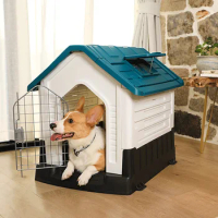 Waterproof Ventilate Pet Kennel All Weather Dog House Puppy Shelter Indoor Outdoor Plastic Pet Dog House