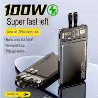 Large capacity power bank 80000mAh with built-in cable 100W super fast charging Apple Huawei universal mobile power supply