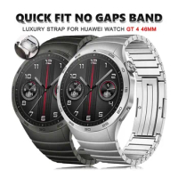 No Gaps Strap For Huawei Watch GT 4 46mm Quick Fit Link Bracelet For HUAWEI Watch gt4 46mm Men Stainless Steel Luxury Watchband