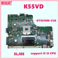 K55VD With GT610M-V2G GPU Notebook Mainboard For ASUS K55VD A55V K55V Laptop Motherboard Support i3 i5 CPU Tested OK