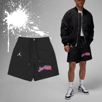 Nike 短褲 Jordan Shorts 男款 黑 抽繩 防潑水 運動褲 喬丹 大Logo FQ0361-010