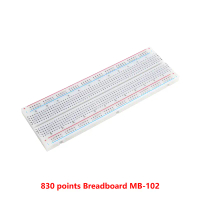 Breadboard Không Hàn, Tự Làm, MB-102, 830 Lỗ Cắm, Linh Hoạt, Bảng Thử Nghiệm Mạch Nguyên Mẫu