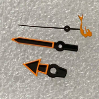 Orange Watch Hands with Fish/Turtle/Trident/Mermaid Seconds Men's Watch Pointer Replacement Accessories NH35/NH36/4R36 Movement