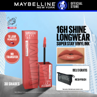 MAYBELLINE Superstay Vinyl Ink 4.2 ml - Shiny Pigmented Liquid Lipstik Lipstick Make Up Lipcream Lon