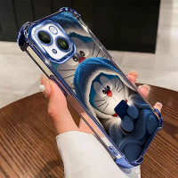 Sarung Telefon, Sarung untuk iPhone 15, Liputan Penuh Kartun, Kalis Jatuh, Sarung Kucing Ding-Dang C