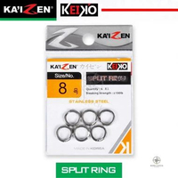 Anti Mekar! Split Ring Kaizen Keiko Korea | Stainless Steel | Sambungan Lure | Kuat Babon | Size 2-8