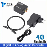 Digital to Analog Audio Converter RCA R/L Output Audio Adapter DAC Amplifier Box For Coaxial Optical SPDIF ATV DAC Decoder