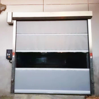 Rapid Rolling Shutter Door High Speed Open Close PVC Gate Curtain Dustproof With Window For Clean Room Electric 220V Motor