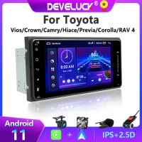 2 din android 10 Universal Car Radio Multimedia Video Player For Toyota VIOS CROWN CAMRY HIACE PREVIA COROLLA RAV4 IPS RDS DVD
