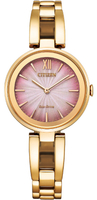 CITIZEN 星辰錶 現代風格光動能腕錶(EM0809-83Z)-28mm-粉紅面鋼帶【刷卡回饋 分期0利率】【跨店APP下單最高20%點數回饋】