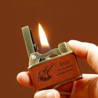 JOBON Retro Old-fashioned One Click Catapult Ignition Gasoline Kerosene Lighter Men's Smoking Gift Cigarette Accessories
