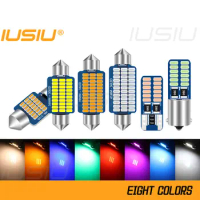 IUSIU 1x 12V 24V T10 C5W Festoon BA9S W5W Dome C10W WY5W T4W 194 28 31 36 39 41 MM Interior Led Bulb Truck Car Light Signal Lamp