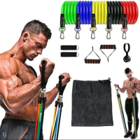 Resistance bands Tali Pembantu Fitness Gym Stretching Pilates Yoga 11 in 1