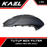 Tutup Box Filter Aerox New 155 & Nmax Cover Tameng Penutup Saringan Udara Boks Warna Hitam KAEL