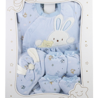 GMP BABY兔兔米鹿絨 兩用兔裝+帽 彌月禮盒