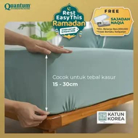 Sprei Katun Korea Zoma by Quantum - Sprei Set Polos Kasur Motif Floral 180 x 200