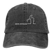 Washed Men's Baseball Cap Social Distancing Trucker Snapback Cowboy Caps Dad Hat La Linea Golf Hats