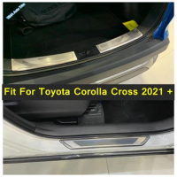 Rear Bumper Trunk Door Inner Sill Protector Plate Scuff Pedal Threshold Cover Trim For Toyota Corolla Cross 2021 - 2023 Interior