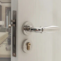 Stainless Steel Mute Split Door Locks Bedroom Door Handle Lockset Indoor Gold Deadbolt Lock with Key Home Hardware Fittings