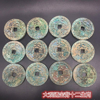 古幣銅錢收藏仿古花錢壓勝錢大觀通寶背十二生肖花錢