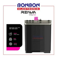 Reiwa Mesin Cuci 2 Tabung 11Kg WS-1203CESV / WS 1203 CESV / WS 1203 Champagne Silver - Vortex Drying