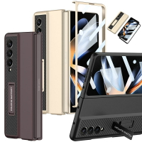 三星 Galaxy Z Fold 4 手機殼 超薄超跑系列 個性時尚 支架 殼膜一件式 保護殼 摺疊手機殼 保護套
