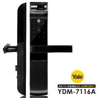Yale 耶魯 YDM-7116A 指紋/卡片/密碼/鑰匙 智能電子鎖/門鎖 霧面黑(附基本安裝)