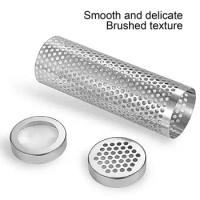 Perforated Mesh Stainless Steel Smokes Filter Smoke Mesh Pipe BBQ Accessories Smoke Mesh Tube for Outdoor Camping