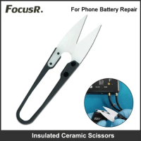 Insulated Ceramic Scissors for iPhone XS 11 12 13 Pro Max Battery Flex Cable Replace Prevent Short Circuits Battery Repair Tools
