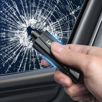 安全帶切割車窗擊破器鑰匙圈 汽車破窗器 玻璃擊破器 破窗器 安全錘 破窗神器 破窗錘 車用品【CO0111】普特汽車精品