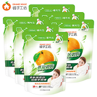 橘子工坊 天然濃縮洗衣精補充包1500ml x6包-低敏親膚